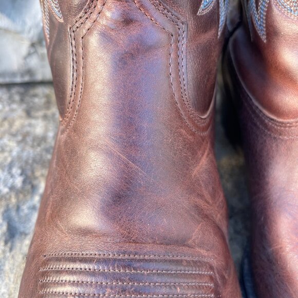 Ariat Men Western Cowboy Boots Size 12D Brown Leather Classic Ranch Rodeo Farm - Picture 3 of 16